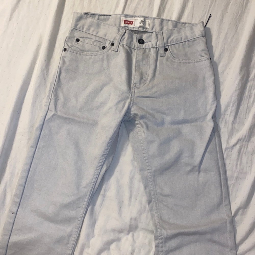 Kids levi’s 511 light gray